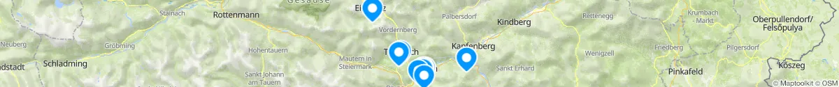 Kartenansicht für Apotheken-Notdienste in der Nähe von Vordernberg (Leoben, Steiermark)